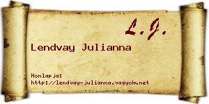 Lendvay Julianna névjegykártya