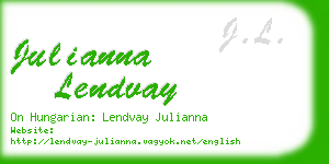 julianna lendvay business card